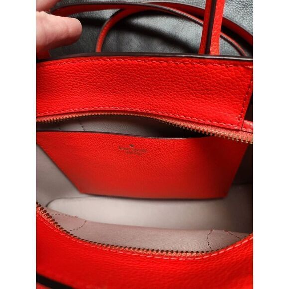 NWOT Kate Spade red leather tote or crossbody bag WITH Certificate of Authentici - Picture 7 of 9